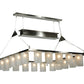 Meyda Lighting Counter Weight 71" 20-Light Brushed Nickel Chandelier With Frosted White Opal Shade Glass