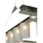 Meyda Lighting Counter Weight 71" 20-Light Brushed Nickel Chandelier With Frosted White Opal Shade Glass