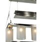 Meyda Lighting Counter Weight 71" 20-Light Brushed Nickel Chandelier With Frosted White Opal Shade Glass