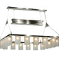 Meyda Lighting Counter Weight 71" 20-Light Brushed Nickel Chandelier With Frosted White Opal Shade Glass