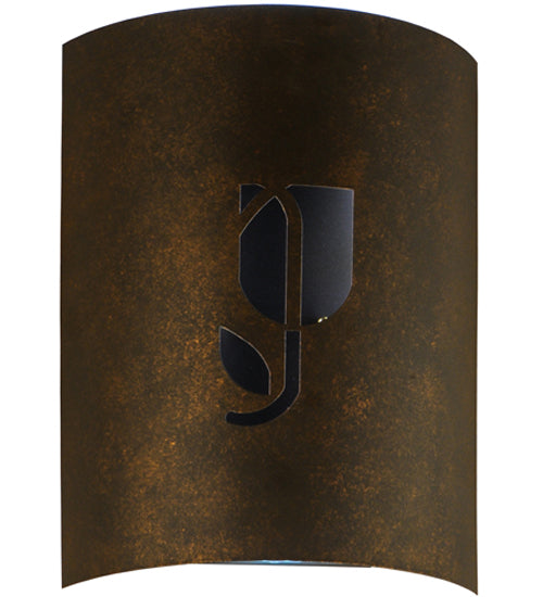 Meyda Lighting Country Inn 12" LED Gilded Tobacco Wall Sconce