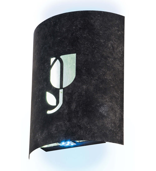 Meyda Lighting Country Inn 12" LED Smoke Wall Sconce With White Shade
