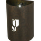 Meyda Lighting Country Inn 8" Black Wall Sconce With Warm White Shade Glass