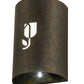 Meyda Lighting Country Inn 8" Black Wall Sconce With Warm White Shade Glass