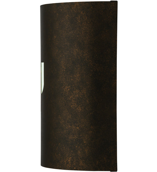Meyda Lighting Country Inn 8" Black Wall Sconce With Warm White Shade Glass