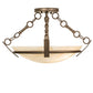 Meyda Lighting Covina 18" 2-Light Tyler Bronze Semi-flush Mount Light With Beige Sahara Taupe Idalight Shade