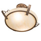 Meyda Lighting Covina 18" 2-Light Tyler Bronze Semi-flush Mount Light With Beige Sahara Taupe Idalight Shade