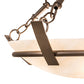 Meyda Lighting Covina 18" 2-Light Tyler Bronze Semi-flush Mount Light With Beige Sahara Taupe Idalight Shade