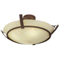 Meyda Lighting Covina 30" 4-Light Antique Rust Semi-flush Mount Light With Beige Botticino Idalight Shade