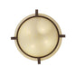 Meyda Lighting Covina 30" 4-Light Antique Rust Semi-flush Mount Light With Beige Botticino Idalight Shade