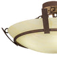 Meyda Lighting Covina 30" 4-Light Antique Rust Semi-flush Mount Light With Beige Botticino Idalight Shade