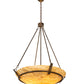 Meyda Lighting Covina 36" 6-Light Antique Copper Inverted Pendant Light With Travertine Idalight Shade