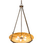 Meyda Lighting Covina 36" 6-Light Antique Copper Inverted Pendant Light With Travertine Idalight Shade