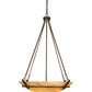 Meyda Lighting Covina 36" 6-Light Antique Copper Inverted Pendant Light With Travertine Idalight Shade