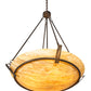 Meyda Lighting Covina 36" 6-Light Antique Copper Inverted Pendant Light With Travertine Idalight Shade