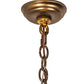 Meyda Lighting Covina 36" 6-Light Antique Copper Inverted Pendant Light With Travertine Idalight Shade