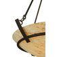 Meyda Lighting Covina 36" 6-Light Gilded Tobacco Inverted Pendant Light With Beige Tawnyrock Idalight Shade Glass