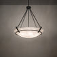 Meyda Lighting Covina 36" 6-Light Gunmetal Inverted Pendant Light With Angelwing Idalight Shade
