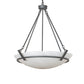 Meyda Lighting Covina 36" 6-Light Gunmetal Inverted Pendant Light With Angelwing Idalight Shade