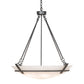 Meyda Lighting Covina 36" 6-Light Gunmetal Inverted Pendant Light With Angelwing Idalight Shade