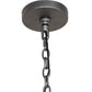 Meyda Lighting Covina 36" 6-Light Gunmetal Inverted Pendant Light With Angelwing Idalight Shade