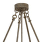 Meyda Lighting Covina 46" 8-Light LED Corinth Inverted Pendant Light With Beige Sahara Taupe Idalight Shade Glass