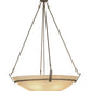 Meyda Lighting Covina 46" 8-Light LED Corinth Inverted Pendant Light With Beige Sahara Taupe Idalight Shade Glass