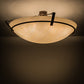 Meyda Lighting Covina 47" 8-Light Antique Rust Semi-flush Mount Light With Beige Botticino Idalight Shade Glass
