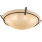 Meyda Lighting Covina 47" 8-Light Antique Rust Semi-flush Mount Light With Beige Botticino Idalight Shade Glass