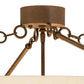Meyda Lighting Covina 47" 8-Light Antique Rust Semi-flush Mount Light With Beige Botticino Idalight Shade Glass