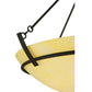 Meyda Lighting Covina 47" 8-Light Chestnut Inverted Pendant Light With Beige Botticino Idalight Shade Glass