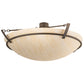 Meyda Lighting Covina 48" 8-Light Gilded Tobacco Semi-flush Mount Light With Sahara Taupe Idalight Shade