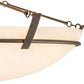 Meyda Lighting Covina 48" 8-Light Gilded Tobacco Semi-flush Mount Light With Sahara Taupe Idalight Shade