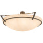 Meyda Lighting Covina 48" 8-Light Gilded Tobacco Semi-flush Mount Light With Sahara Taupe Idalight Shade