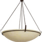 Meyda Lighting Covina 60" 10-Light Cafe Noir Inverted Pendant Light With Beige Botticino Idalight Shade Glass