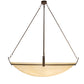 Meyda Lighting Covina 60" 10-Light Cafe Noir Inverted Pendant Light With Beige Botticino Idalight Shade Glass