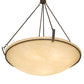 Meyda Lighting Covina 60" 10-Light Cafe Noir Inverted Pendant Light With Beige Botticino Idalight Shade Glass