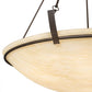 Meyda Lighting Covina 60" 10-Light Cafe Noir Inverted Pendant Light With Beige Botticino Idalight Shade Glass