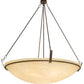 Meyda Lighting Covina 60" 10-Light Cafe Noir Inverted Pendant Light With Beige Botticino Idalight Shade Glass