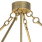 Meyda Lighting Covina 60" 10-Light Corinth Inverted Pendant Light With Beige Sahara Taupe Idalight Shade Glass