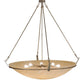 Meyda Lighting Covina 60" 10-Light LED Corinth Inverted Pendant Light With Beige Sahara Taupe Idalight Shade Glass