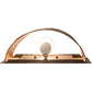 Meyda Lighting Cowboy 12" Dark Burnished Antique Copper Wall Sconce With Amber Mica Shade Glass
