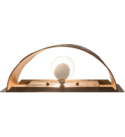 Meyda Lighting Cowboy 12" Dark Burnished Antique Copper Wall Sconce With Amber Mica Shade Glass