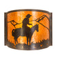 Meyda Lighting Cowboy 12" Dark Burnished Antique Copper Wall Sconce With Amber Mica Shade Glass