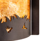 Meyda Lighting Cowboy 12" Mahogany Bronze Wall Sconce With Amber Mica Shade Glass