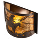 Meyda Lighting Cowboy 12" Mahogany Bronze Wall Sconce With Amber Mica Shade Glass