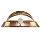 Meyda Lighting Cowboy 12" Mahogany Bronze Wall Sconce With Amber Mica Shade Glass