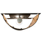 Meyda Lighting Cowboy 163132 12" Mahogany Bronze Wall Sconce With Amber Mica Shade Glass