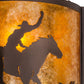 Meyda Lighting Cowboy 163132 12" Mahogany Bronze Wall Sconce With Amber Mica Shade Glass