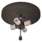 Meyda Lighting Cowboy 22" 4-Light Dark Roast Flush Mount Light With Silver Mica Shade Glass